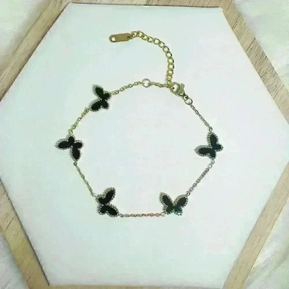 Butterfly Buttercup Bracelet in Black